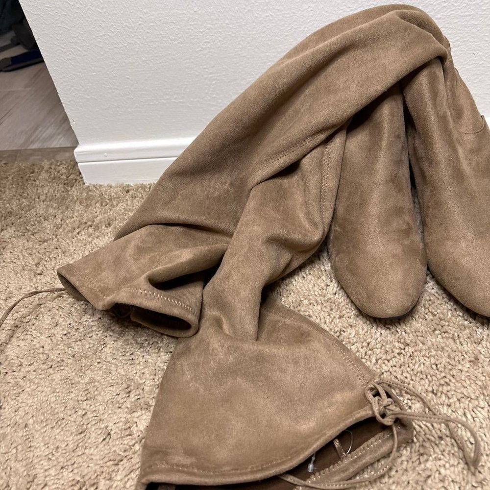 Tall Boots - H&M nude